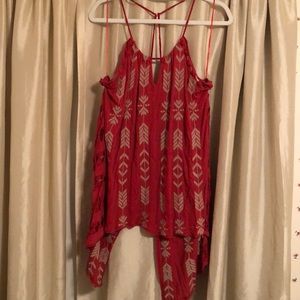 Free People High-Low Cut Out Tank